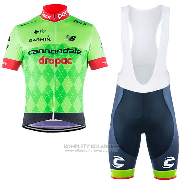 2017 Odziez Rowerowa Cannondale Drapac Zielony Krotkie Rekawy i Rowerowe Szelkach